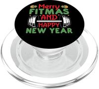 Citation Merry Fitmas and Happy New Year Gym PopSockets PopGrip pour MagSafe