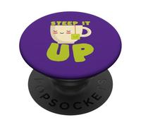 Citation Mignonne pour Les Amateurs de thé PopSockets PopGrip Adhésif