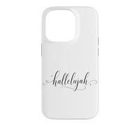 Citation Minimaliste de Foi chrétienne d'Alléluia Coque pour iPhone 14 Pro