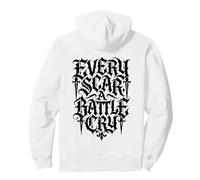 Citation Minimaliste de Tatouage Every Scar A Battle Cry Dark Sweat à Capuche