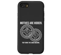 Citation « Motives are Hidden Same Machine Good Evil Gears » Coque pour iPhone SE (2020) / 7/8