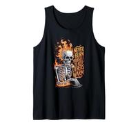 Citation « Never Burn Yourself Skeleton on Fire » Débardeur
