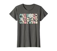 Citation « One World One Peace » T-Shirt, Femme, Asphalte, 3XL