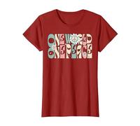 Citation « One World One Peace » T-Shirt, Femme, Canneberge, S