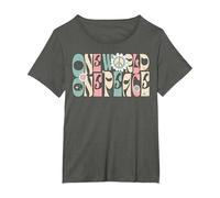 Citation « One World One Peace » T-Shirt, Femme Grandes Tailles, Asphalte, 5X