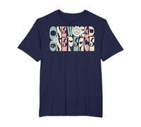 Citation « One World One Peace » T-Shirt, Homme Grandes Tailles, Bleu Marine, 4X Tall