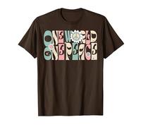 Citation « One World One Peace » T-Shirt, Homme, Marron, S