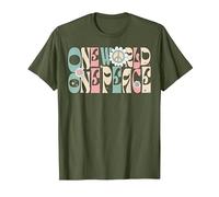 Citation « One World One Peace » T-Shirt, Homme, Olive, L