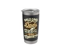 Citation Only Cool Dads Ride Motorcycles pour grand-père Gobelet isotherme en acier inoxydable double paroi