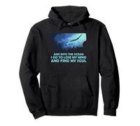 Citation « Open Water Swimming Into The Sea I Go Soul » Sweat à Capuche
