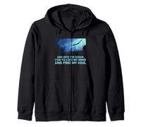 Citation « Open Water Swimming Into The Sea I Go Soul » Sweat à Capuche