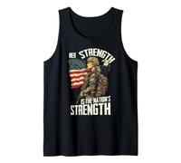 Citation Patriotique Her Strength is The Nation's Strength Débardeur