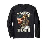 Citation Patriotique Her Strength is The Nation's Strength Manche Longue