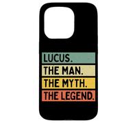 Citation personnalisée Amusante Lucus The Man The Myth The Legend Coque pour iPhone 15 Pro