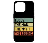Citation personnalisée Amusante Lucus The Man The Myth The Legend Coque pour iPhone 16 Pro