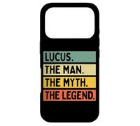 Citation personnalisée Amusante Lucus The Man The Myth The Legend Coque pour iPhone 17 Pro