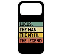 Citation personnalisée Amusante Lucus The Man The Myth The Legend Coque pour iPhone 17 Pro Max