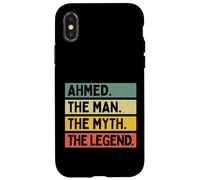 Citation personnalisée Humoristique Ahmed The Man The Myth The Legend Coque pour iPhone X/XS