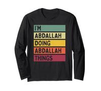 Citation personnalisée Humoristique I'm Abdallah Doing Abdallah Things Manche Longue