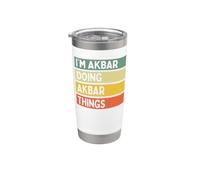 Citation personnalisée humoristique I'm Akbar Doing Akbar Things Gobelet isotherme en acier inoxydable double paroi