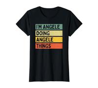 Citation personnalisée Humoristique I'm Angele Doing Angele Things T-Shirt Graphique avec Valeur