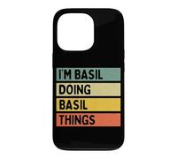 Citation personnalisée Humoristique I'm Basil Doing Basil Things Coque pour iPhone 13 Pro