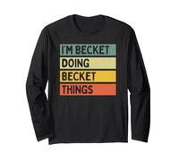 Citation personnalisée Humoristique I'm Becket Doing Becket Things Manche Longue
