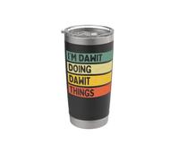 Citation personnalisée humoristique I'm Dawit Doing Dawit Things Gobelet isotherme en acier inoxydable double paroi