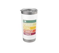 Citation personnalisée humoristique I'm Forrest Doing Forrest Things Gobelet isotherme en acier inoxydable double paroi