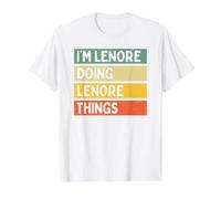 Citation personnalisée Humoristique I'm Lenore Doing Lenore Things T-Shirt Graphique avec Valeur, Homme, Blanc, S