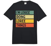 Citation personnalisée Humoristique I'm Loree Doing Loree Things Comfort Colors Adult Heavyweight T-Shirt