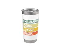 Citation personnalisée humoristique I'm Luanne Doing Luanne Things Gobelet isotherme en acier inoxydable double paroi