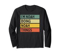 Citation personnalisée Humoristique I'm Noah Doing Noah Things Manche Longue