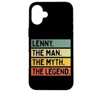 Citation personnalisée Humoristique Lenny The Man The Myth The Legend Coque pour iPhone 16 Plus