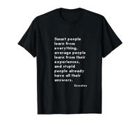 Citation philosophique Socrate pour étudiants, professeurs, penseurs T-Shirt Graphique avec Valeur, Homme, Noir, XL