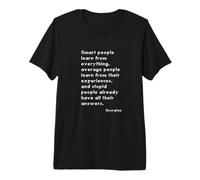 Citation philosophique Socrate pour étudiants, professeurs, penseurs T-Shirt Haut de Gamme