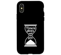 Citation philosophique Time Is Plenty Until It's Gone Coque pour iPhone X/XS