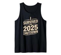 Citation Politique Amusante « I Survived The 2025 Shutdown » Débardeur