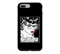 Citation Pop Art Girl I Came I Saw I Had Anxiety So I Left Coque pour iPhone 7 Plus/8 Plus