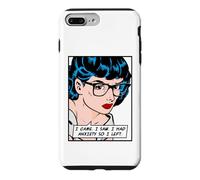Citation Pop Art Girl I Came I Saw I Had Anxiety So I Left Coque pour iPhone 7 Plus/8 Plus