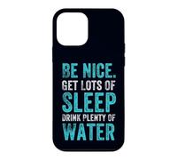 Citation Positive des habitudes saines, Be Nice Get Sleep Drink Water Coque pour iPhone 12 Mini