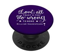 Citation Positive inspirante de Confiance William Shakespeare Cadeaux PopSockets PopGrip Adhésif