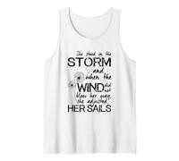 Citation positive inspirante « She Stood in the Storm » pour l'espoir Débardeur