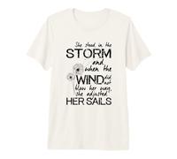 Citation Positive inspirante « She Stood in The Storm » pour l'espoir T-Shirt Haut de Gamme