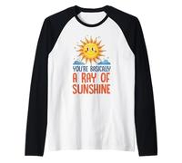 Citation Positive You're A Ray of Sunshine Smiling Sun Manche Raglan