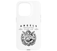 Citation protectrice Angels Watching Over Us Coque pour iPhone 15 Pro