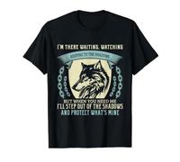 Citation protectrice du Loup Attendant dans l'ombre T-Shirt Graphique avec Valeur