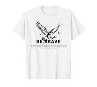 Citation Religieuse Be Brave Jesus Blessed Eagle God Bible T-Shirt