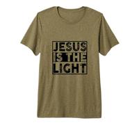 Citation Religieuse du christianisme Jésus est la lumière T-Shirt Haut de Gamme