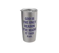 Citation religieuse God Is The Only Reason Christian Faith Gobelet isotherme en acier inoxydable double paroi
